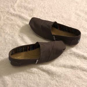 Toms alpargata heritage canvas gray 6.5 flats used